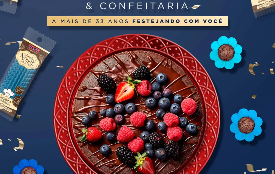 Produtos para festas e confeitaria do catálogo PLAC